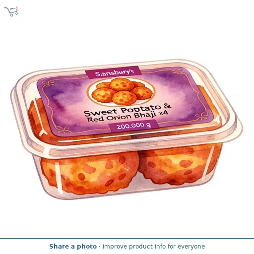 Sainsbury's Sweet Potato & Red Onion Bhaji x4 200g