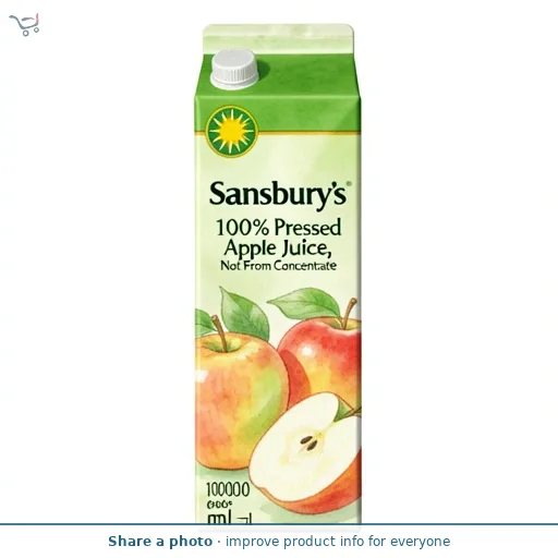 Sainsbury's 100% Pressed Apple Juice, Not From Concentrate 1L