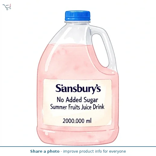 Sainsbury's No Added Sugar Summer Fruits Juice Drink 2L