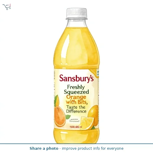 Sainsbury's Freshly Squeezed Orange Juice with Bits, Taste the Difference 1.5L