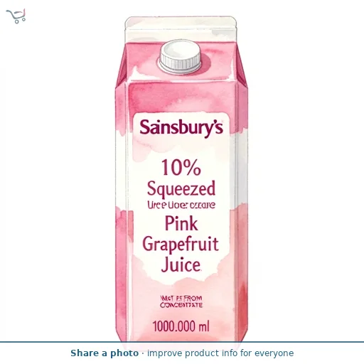 Sainsbury's 100% Pure Squeezed Pink Grapefruit Juice, Not From Concentrate 1L