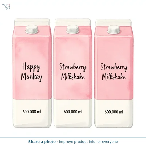Happy Monkey Strawberry Milkshake 3x200ml