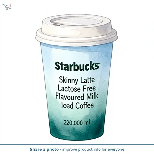 Starbucks Skinny Latte Lactose Free Flavoured Milk Iced Coffee 220ml