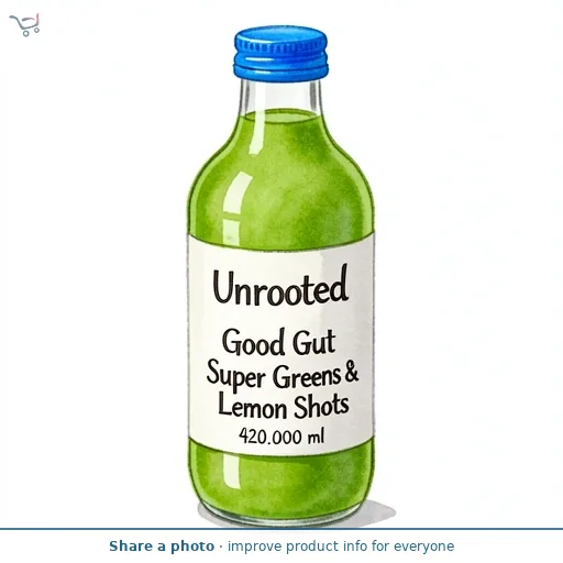 Unrooted Good Gut Super Greens & Lemon Shots 420ml