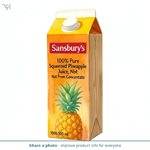 Sainsbury's 100% Pure Squeezed Pineapple Juice, Not From Concentrate 1L