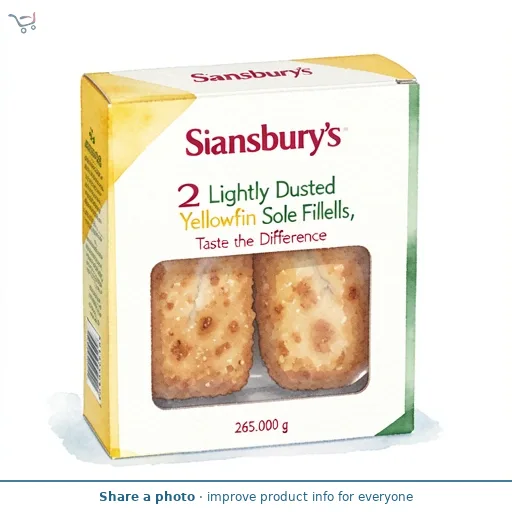 Sainsbury's 2 Lightly Dusted Yellowfin Sole Fillets, Taste the Difference 265g