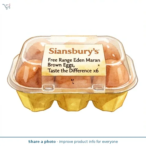 Sainsbury's Free Range Eden Maran Brown Eggs, Taste the Difference x6