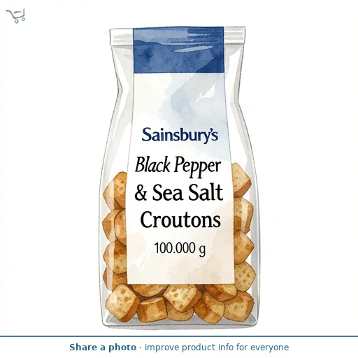 Sainsbury's Black Pepper & Sea Salt Croutons 100g