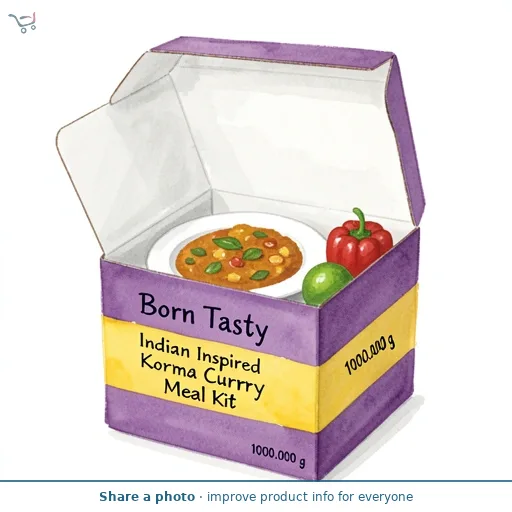 Born Tasty Indian Inspired Korma Curry Meal Kit 1000g