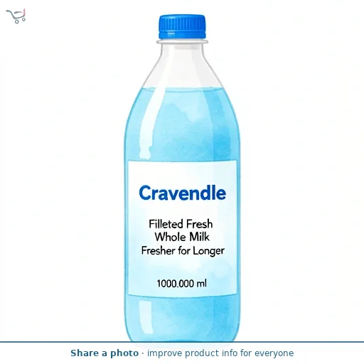 Cravendale Filtered Fresh Whole Milk Fresher for Longer 1L