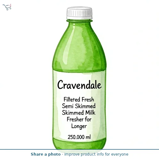 Cravendale Filtered Fresh Semi Skimmed Milk Fresher for Longer 250ml