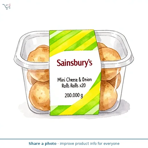 Sainsbury's Mini Cheese & Onion Rolls x20 200g