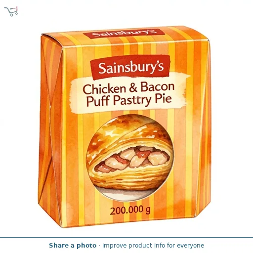 Sainsbury's Chicken & Bacon Puff Pastry Pie 200g