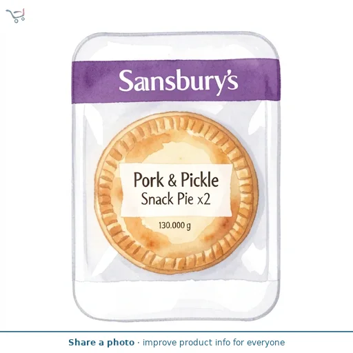 Sainsbury's Pork & Pickle Snack Pie x2 130g