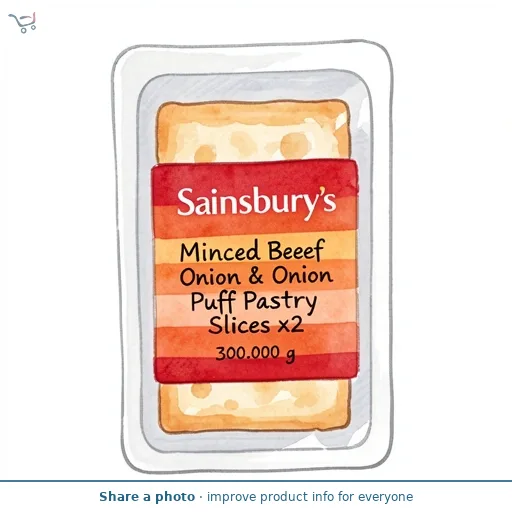 Sainsbury's Minced Beef & Onion Puff Pastry Slices x2 300g