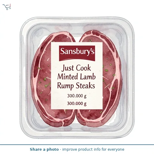 Sainsbury's Just Cook Minted Lamb Rump Steaks 300g