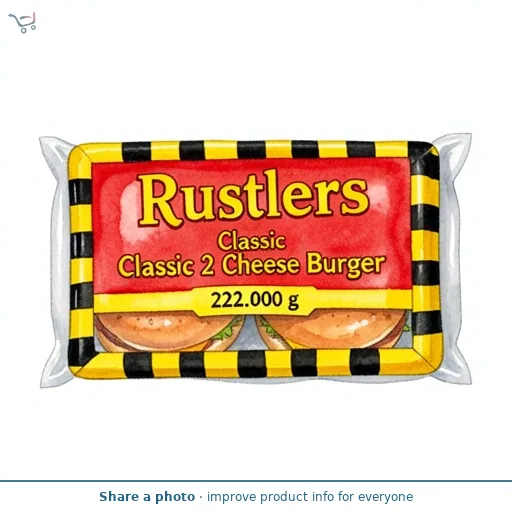 Rustlers Classic 2 Cheese Burger 222g