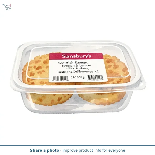 Sainsbury's Scottish Salmon, Spinach & Lemon Fishcakes, Taste the Difference x2 290g