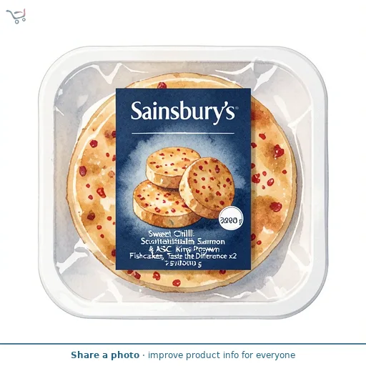 Sainsbury's Sweet Chilli Scottish Salmon & ASC King Prawn Fishcakes, Taste the Difference x2 290g