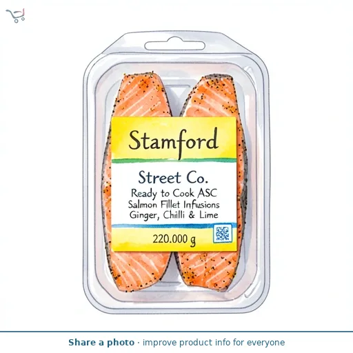Stamford Street Co. Ready to Cook ASC Salmon Fillet Infusions Ginger, Chilli & Lime 220g
