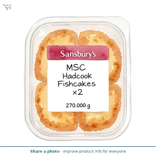 Sainsbury's MSC Haddock Fishcakes x2 270g