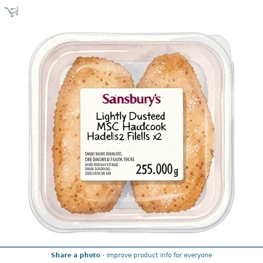 Sainsbury's Lightly Dusted MSC Haddock Fillets x2 255g