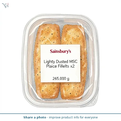 Sainsbury's Lightly Dusted MSC Plaice Fillets x2 265g
