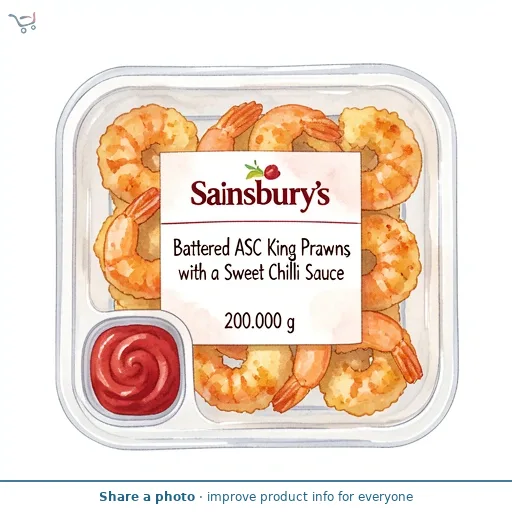 Sainsbury's Battered ASC King Prawns with a Sweet Chilli Sauce 200g