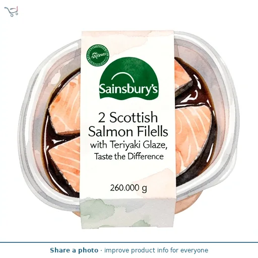 Sainsbury's 2 Scottish Salmon Fillets with Teriyaki Glaze, Taste the Difference 260g