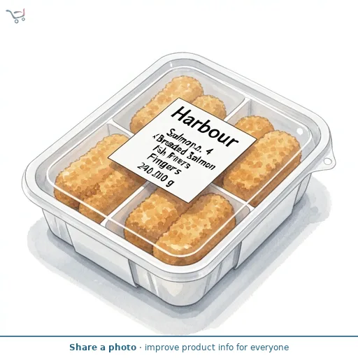 Harbour Salmon Co. 4 x Breaded Salmon Fish Fingers 240g