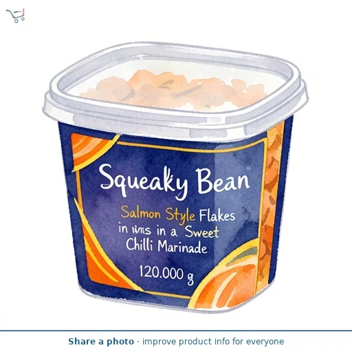 Squeaky Bean Salmon Style Flakes in a Sweet Chilli Marinade 120g