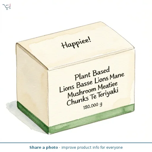 Happiee! Plant Based Lions Mane Mushroom Meatiee Chunks Teriyaki 180g