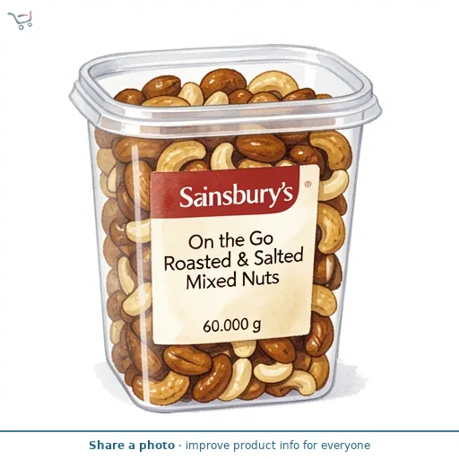 Sainsbury's On the Go Roasted & Salted Mixed Nuts 60g