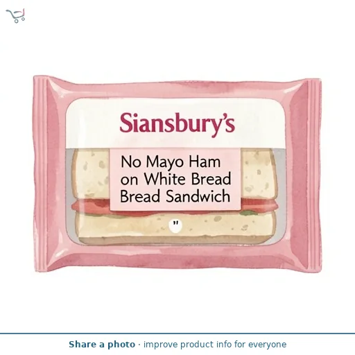 Sainsbury's No Mayo Ham on White Bread Sandwich
