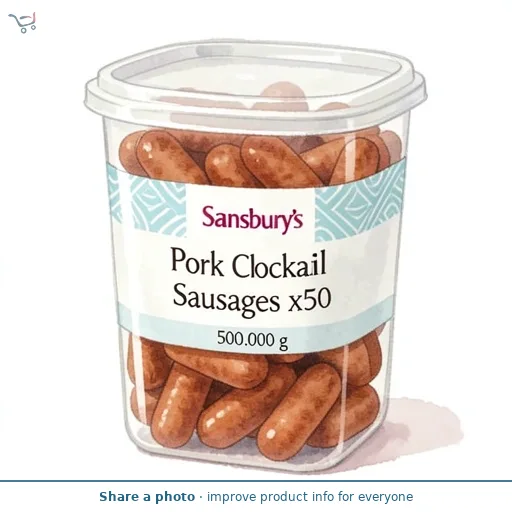 Sainsbury's Pork Cocktail Sausages x50 500g