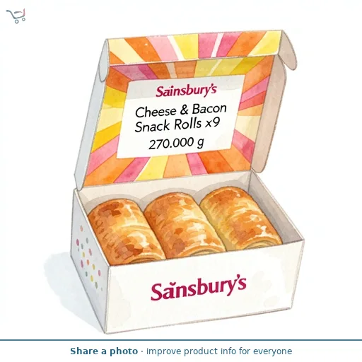 Sainsbury's Cheese & Bacon Snack Rolls x9 270g