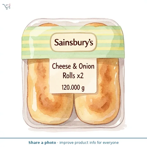 Sainsbury's Cheese & Onion Rolls x2 120g