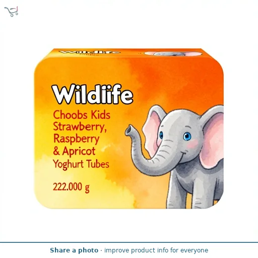 Wildlife Choobs Kids Strawberry, Raspberry & Apricot Yoghurt Tubes 6x37g
