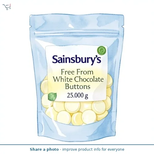 Sainsbury's Free From White Chocolate Buttons 25g