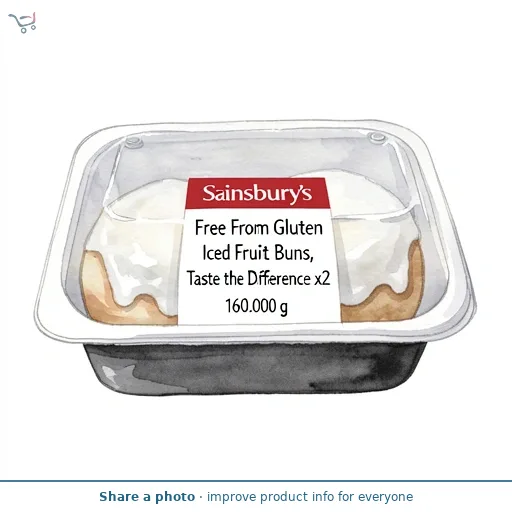 Sainsbury's Free From Gluten Iced Fruit Buns, Taste the Difference x2 160g