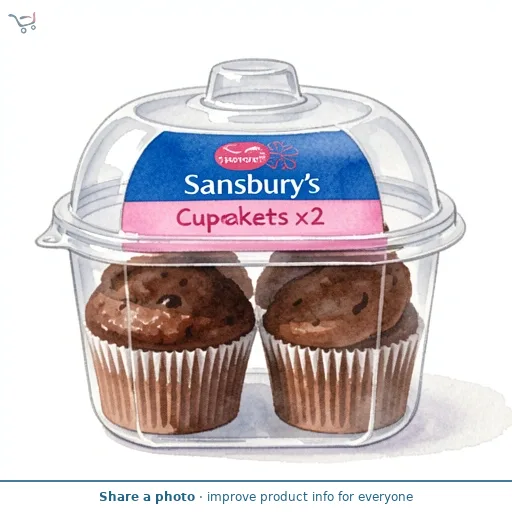 Sainsbury's Free From Chocolate Cupcakes x2