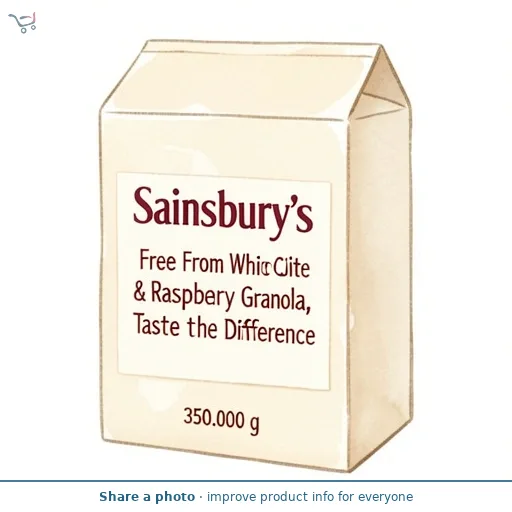Sainsbury's Free From White Chocolate & Raspberry Granola, Taste the Difference 350g