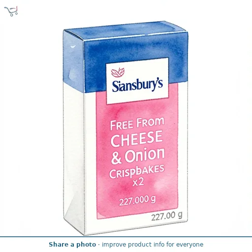 Sainsbury's Free From Cheese & Onion Crispbakes x2 227g