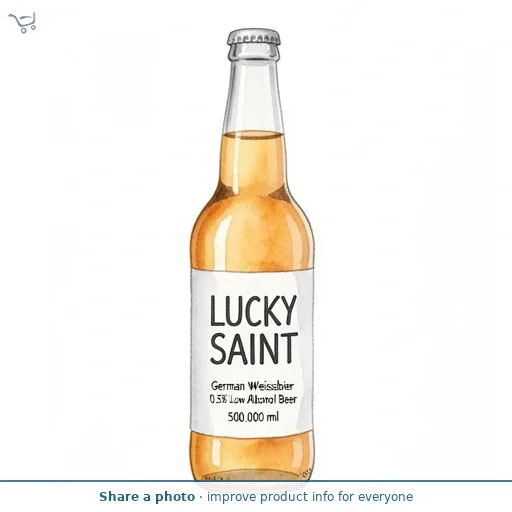 Lucky Saint German Weissbier 0.5% Low Alcohol Beer 500ml