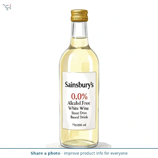 Sainsbury's 0.0% Alcohol Free White Wine Based Drink 75cl