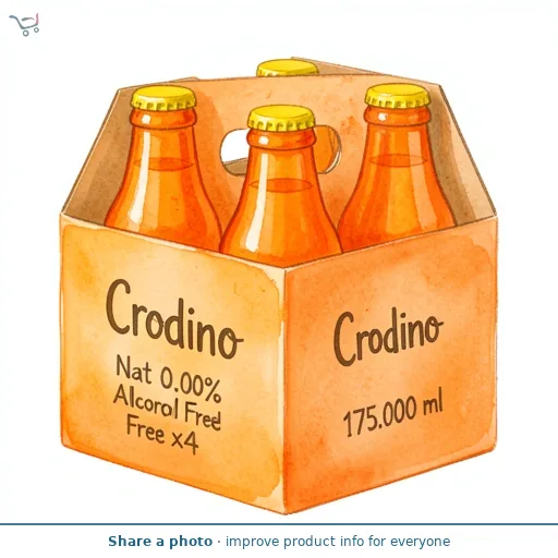 Crodino Nat 0.00% Alcohol Free x4 175ml