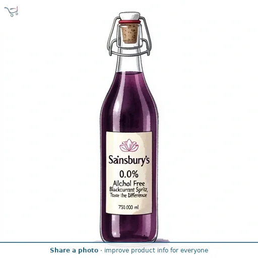 Sainsbury's 0.0% Alcohol Free Blackcurrant Spritz, Taste the Difference 75cl