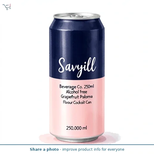 Savyll Beverage Co. 250ml Alcohol Free Grapefruit Paloma Flavour Cocktail Can