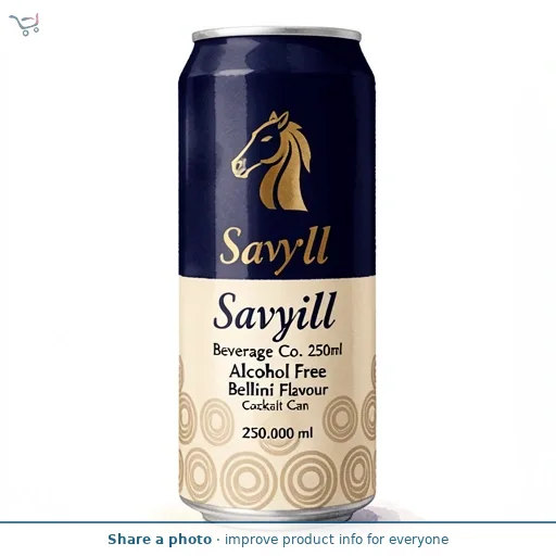 Savyll Beverage Co. 250ml Alcohol Free Bellini Flavour Cocktail Can