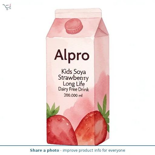 Alpro Kids Soya Strawberry Long Life Dairy Free Drink 200ml